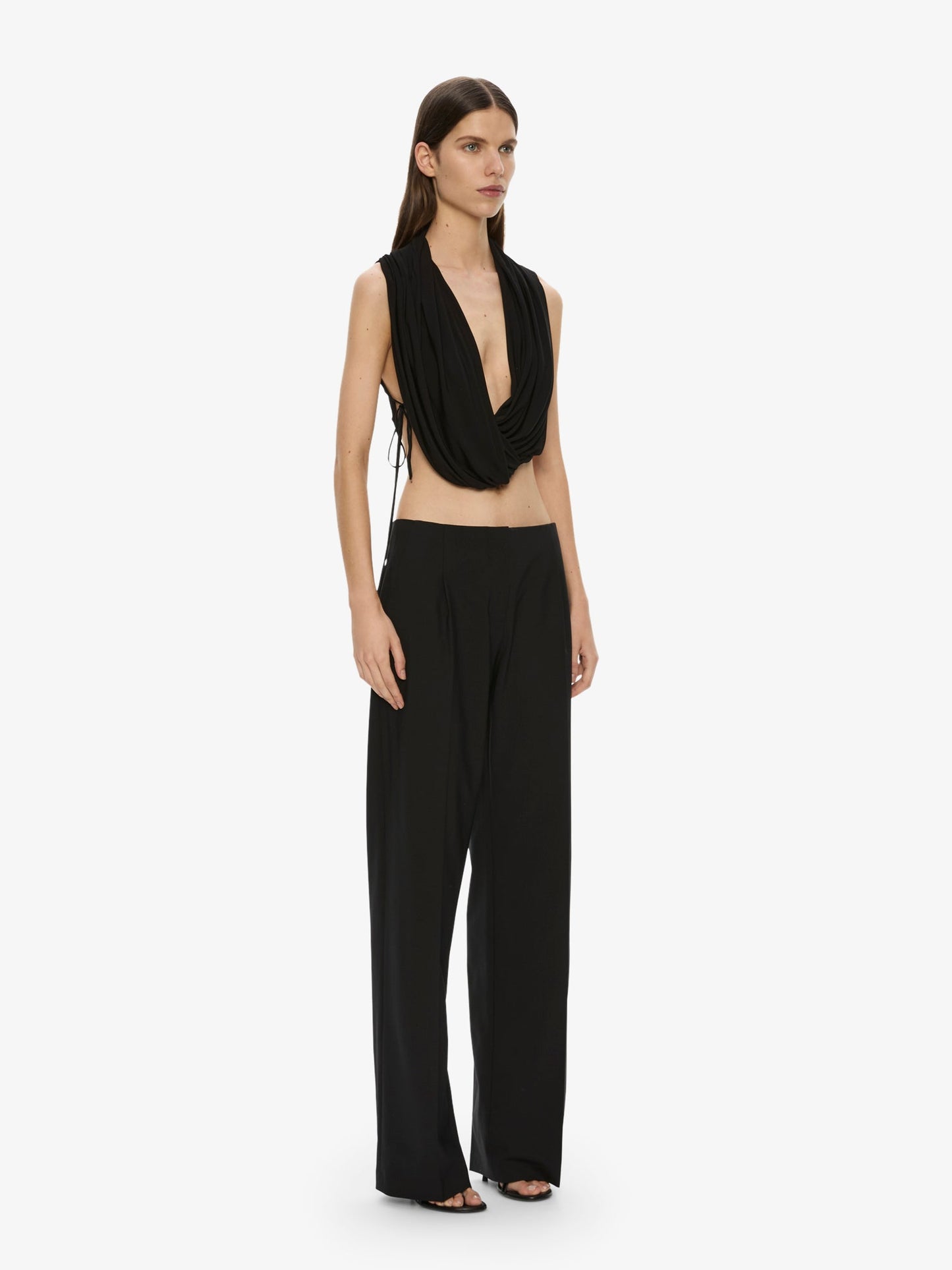 Christopher Esber Interlock Jersey Drape Top (Black)