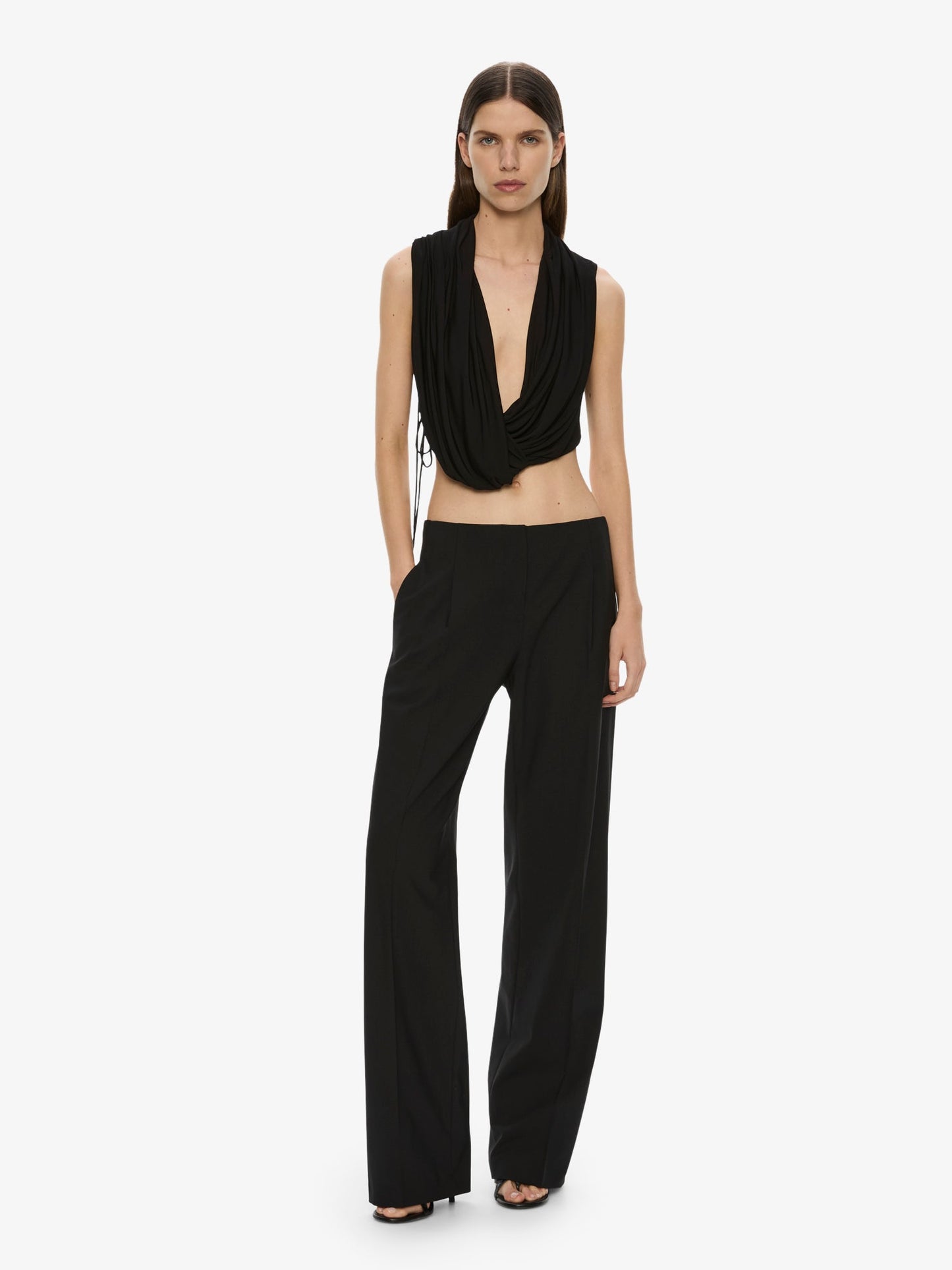 Christopher Esber Interlock Jersey Drape Top (Black)