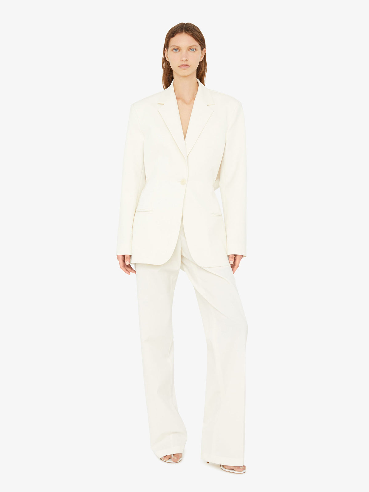 Image of Dresses. Product name - Redux Heavy Twill Trouser in White colour by brand - Christopher Esber