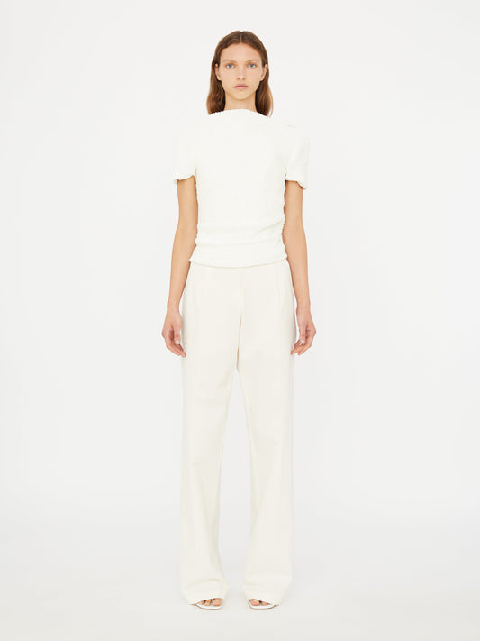 Image of Dresses. Productname: Christopher Esber Redux Heavy Twill Trouser in White colour by brand - Christopher Esber