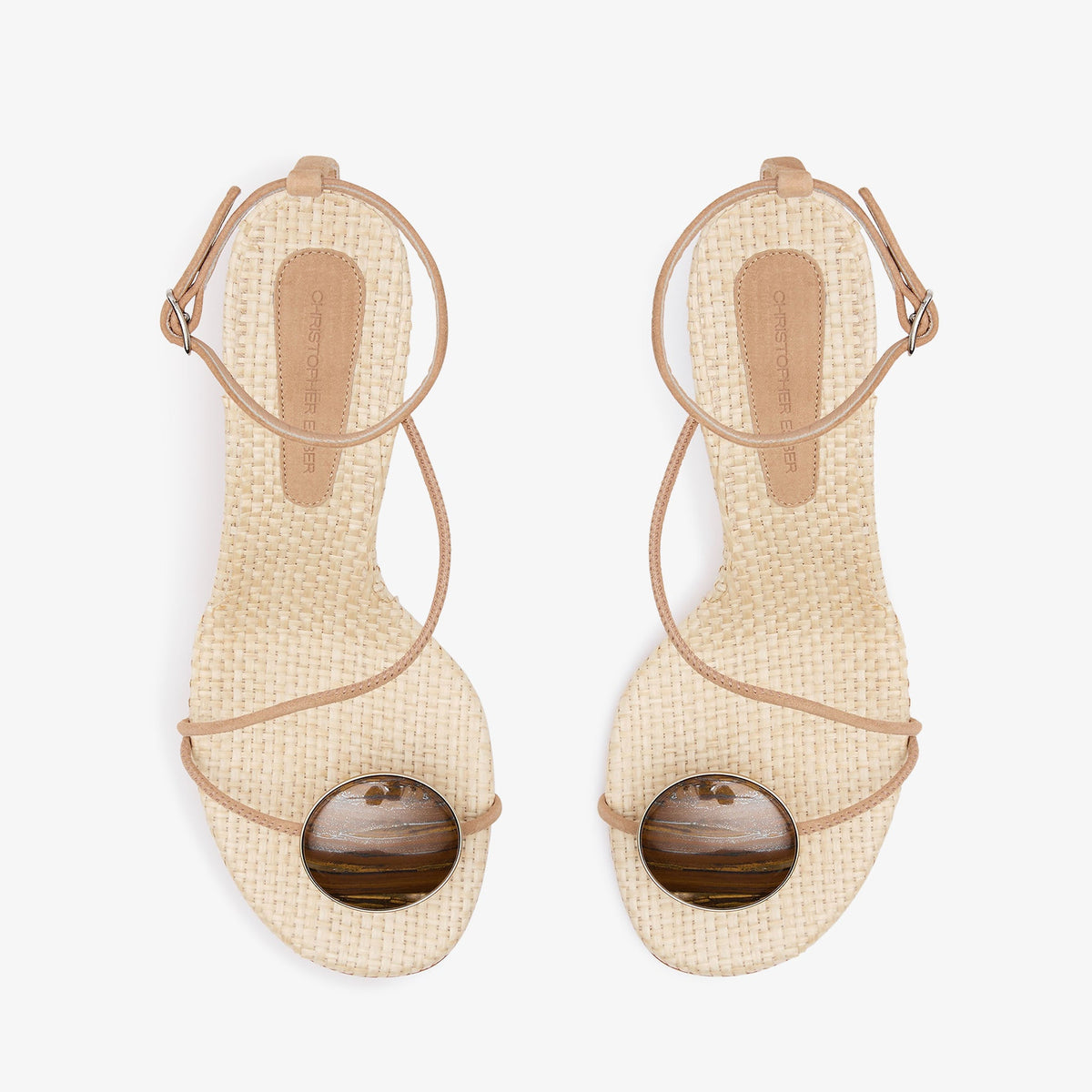 Christopher Esber Doma Stoned Raffia Heel (Eye)