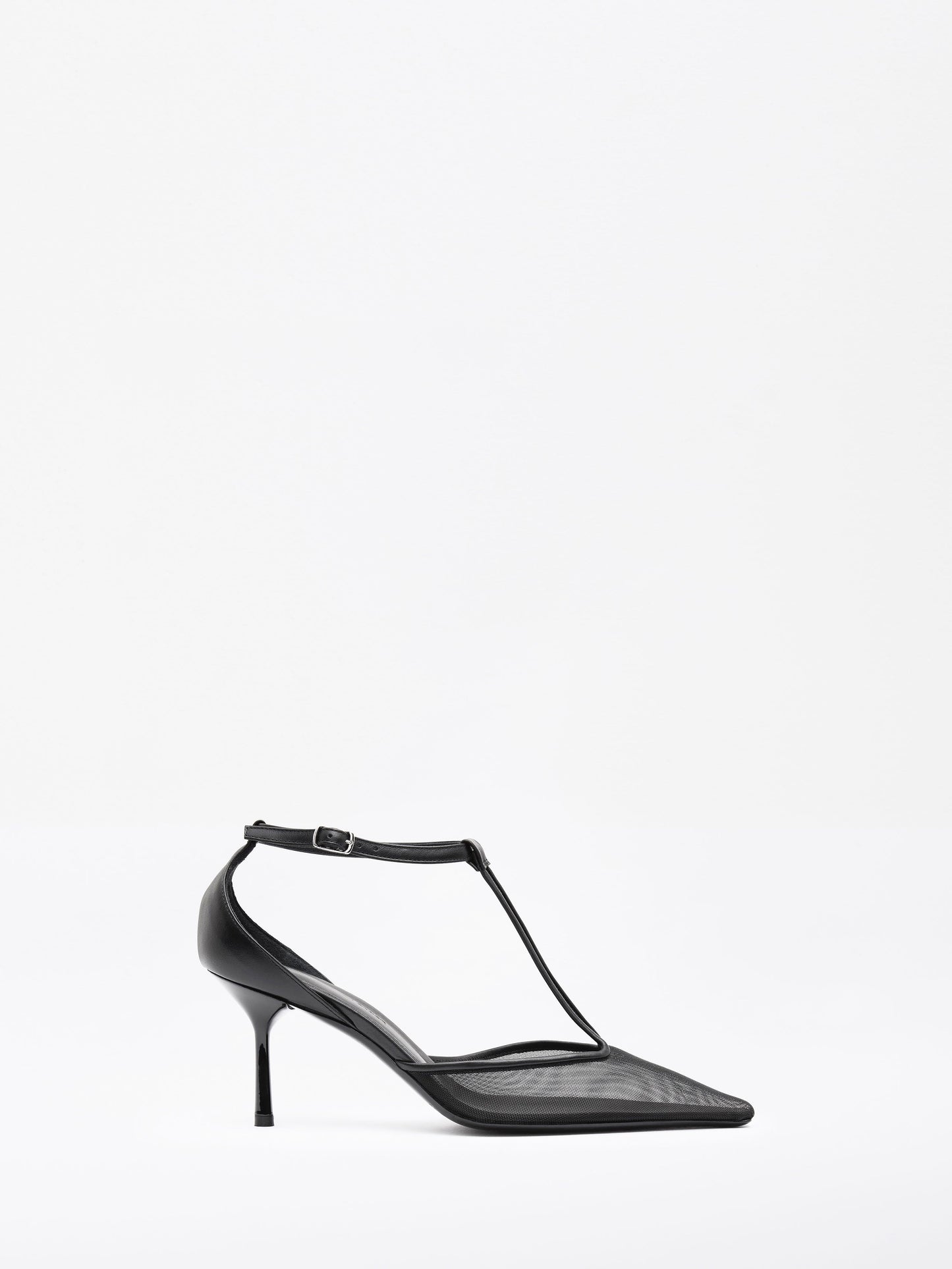 Image of Shoes. Productname: Christopher Esber T-Bar Vapour Heel in Black colour by brand - Christopher Esber