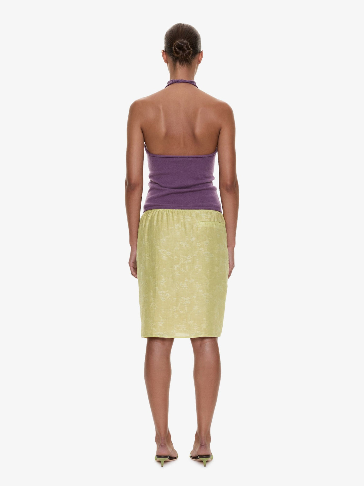 CHRISTOPHER ESBER Light Leak Jacquard Slip Skirt (Chartreuse)