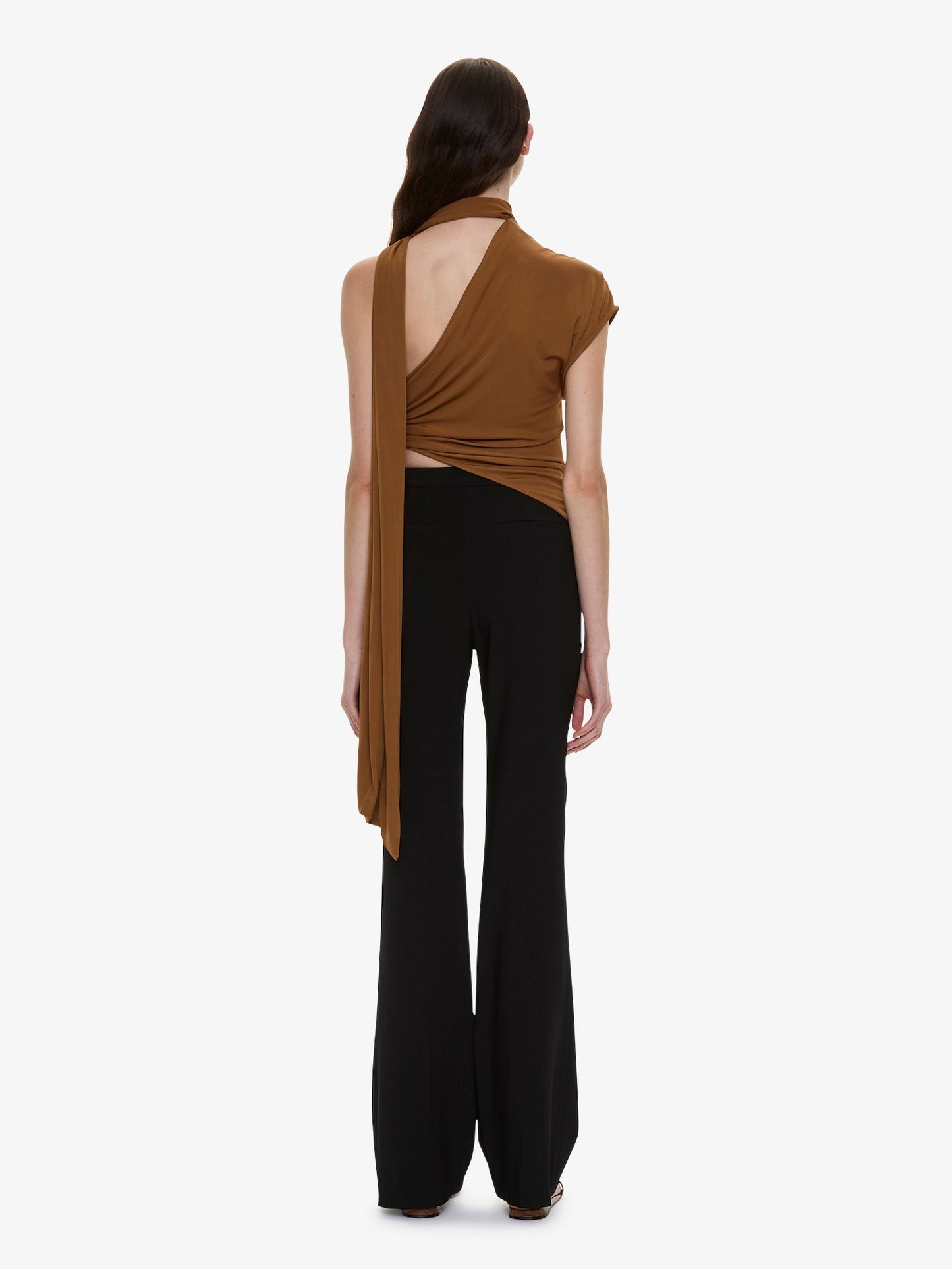 CHRISTOPHER ESBER Vienna Jersey Scarf Top (Cognac)