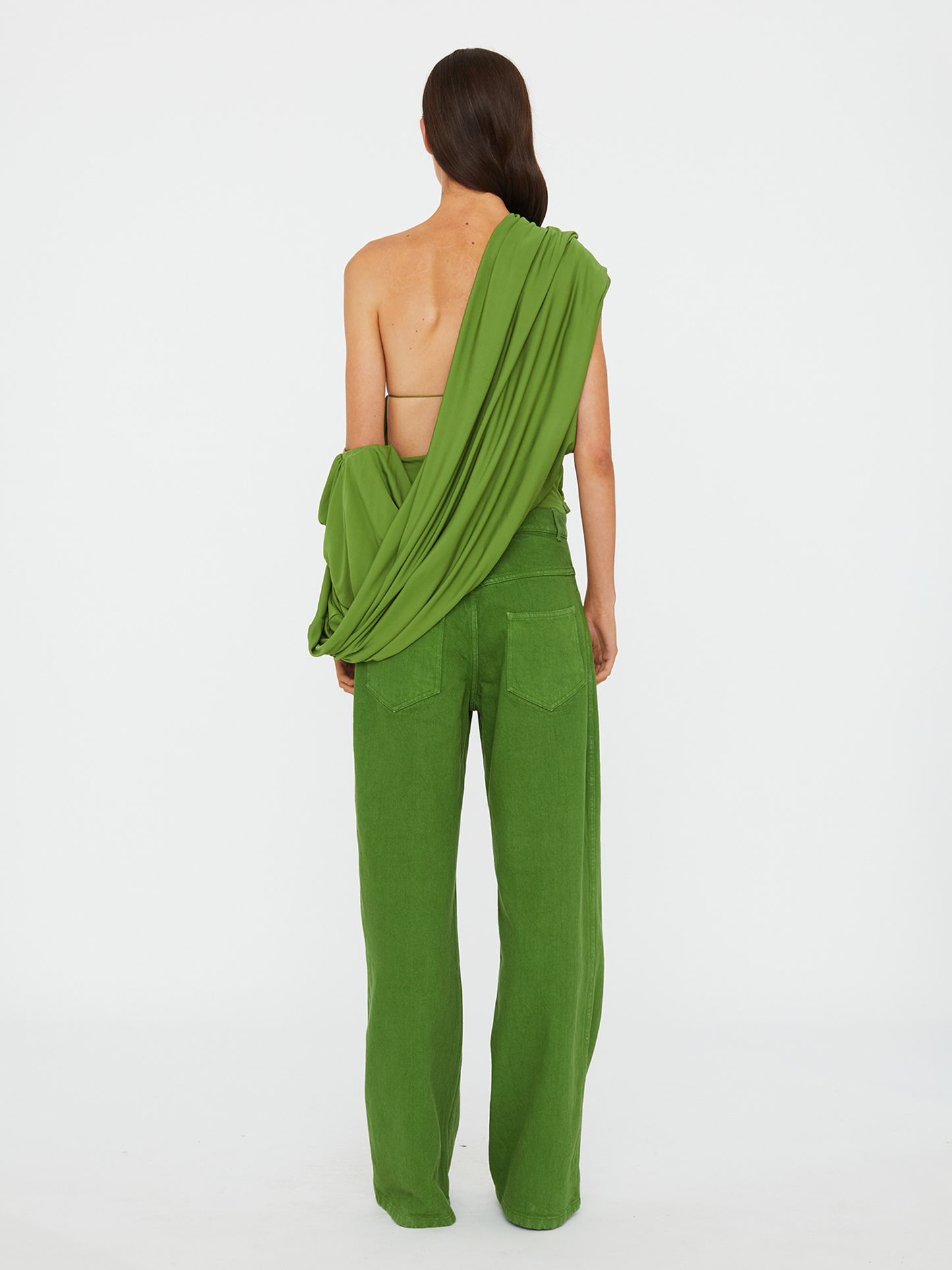 Christopher Esber Aiba Draped Jersey Tee (Cactus)