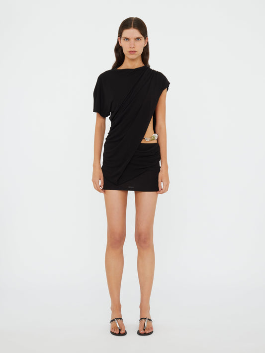 Christopher Esber Encased Nature Resin Draped Jersey (Dress)