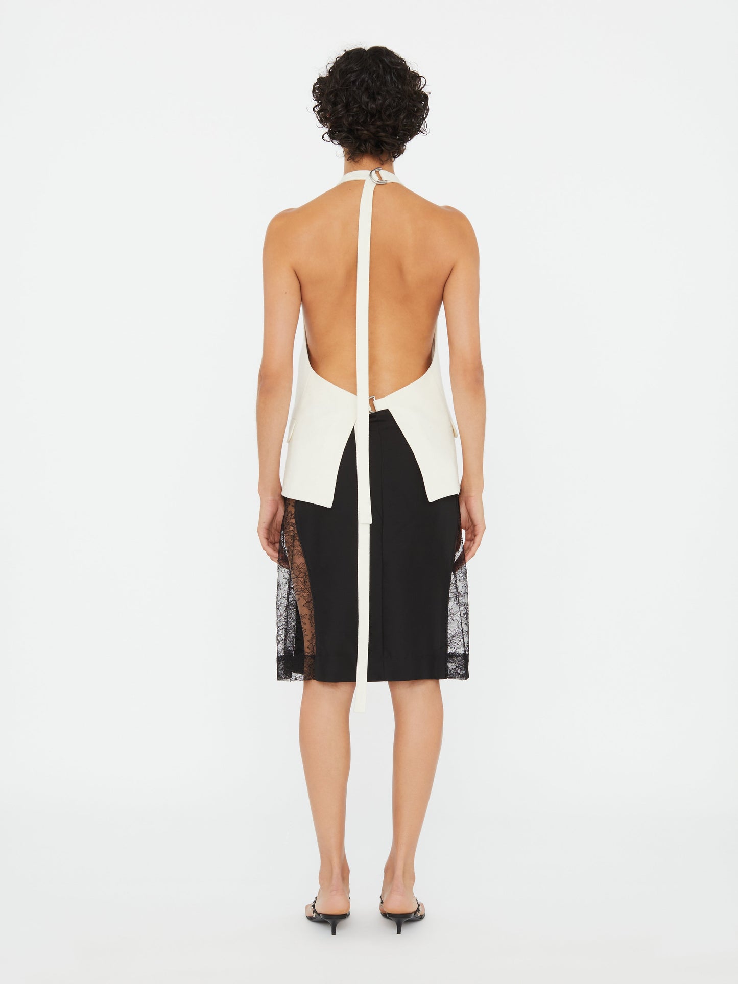 Christopher Esber Tuxedo Contrast Silk Vest (Black)