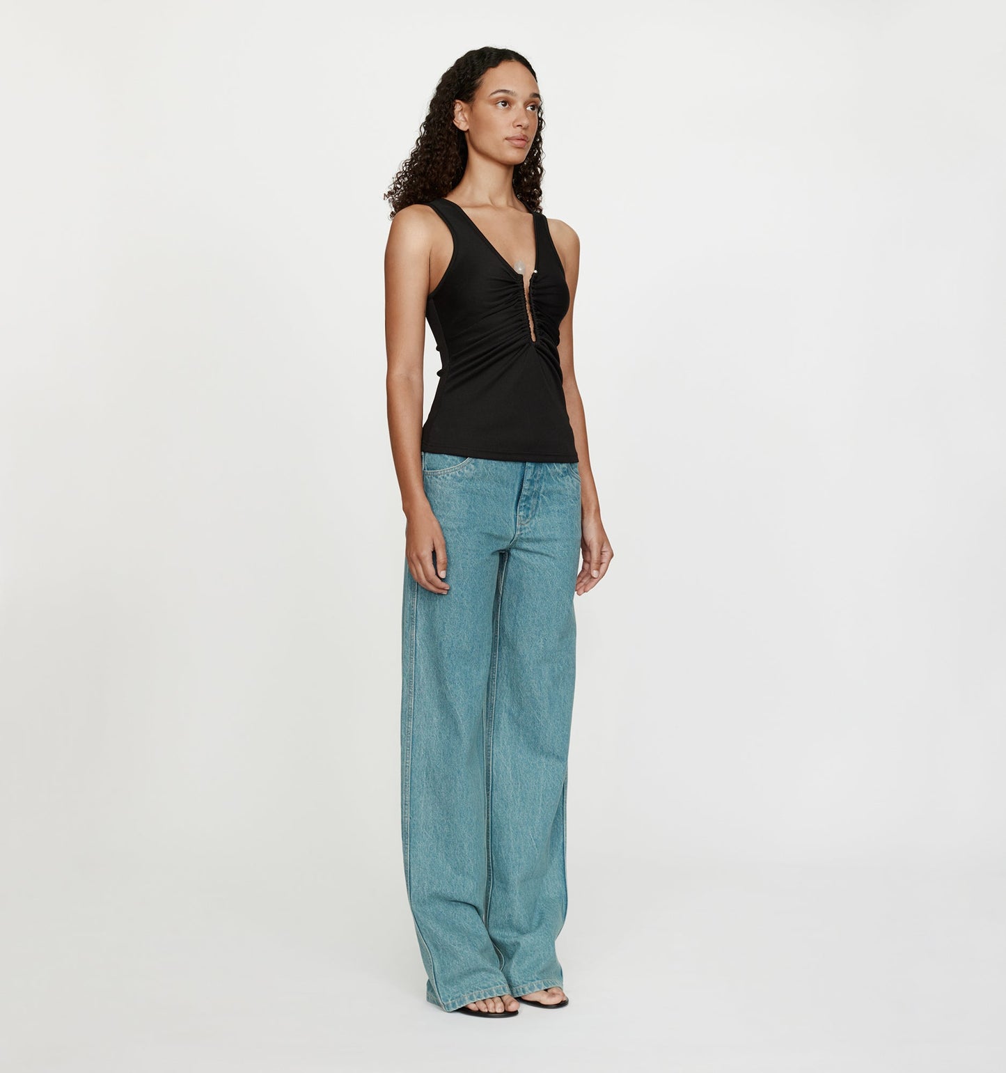 Christopher Esber Crystal Pin Tank (Black)