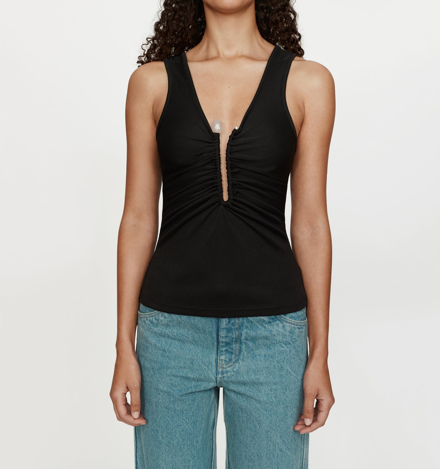 Christopher Esber Crystal Pin Tank (Black)