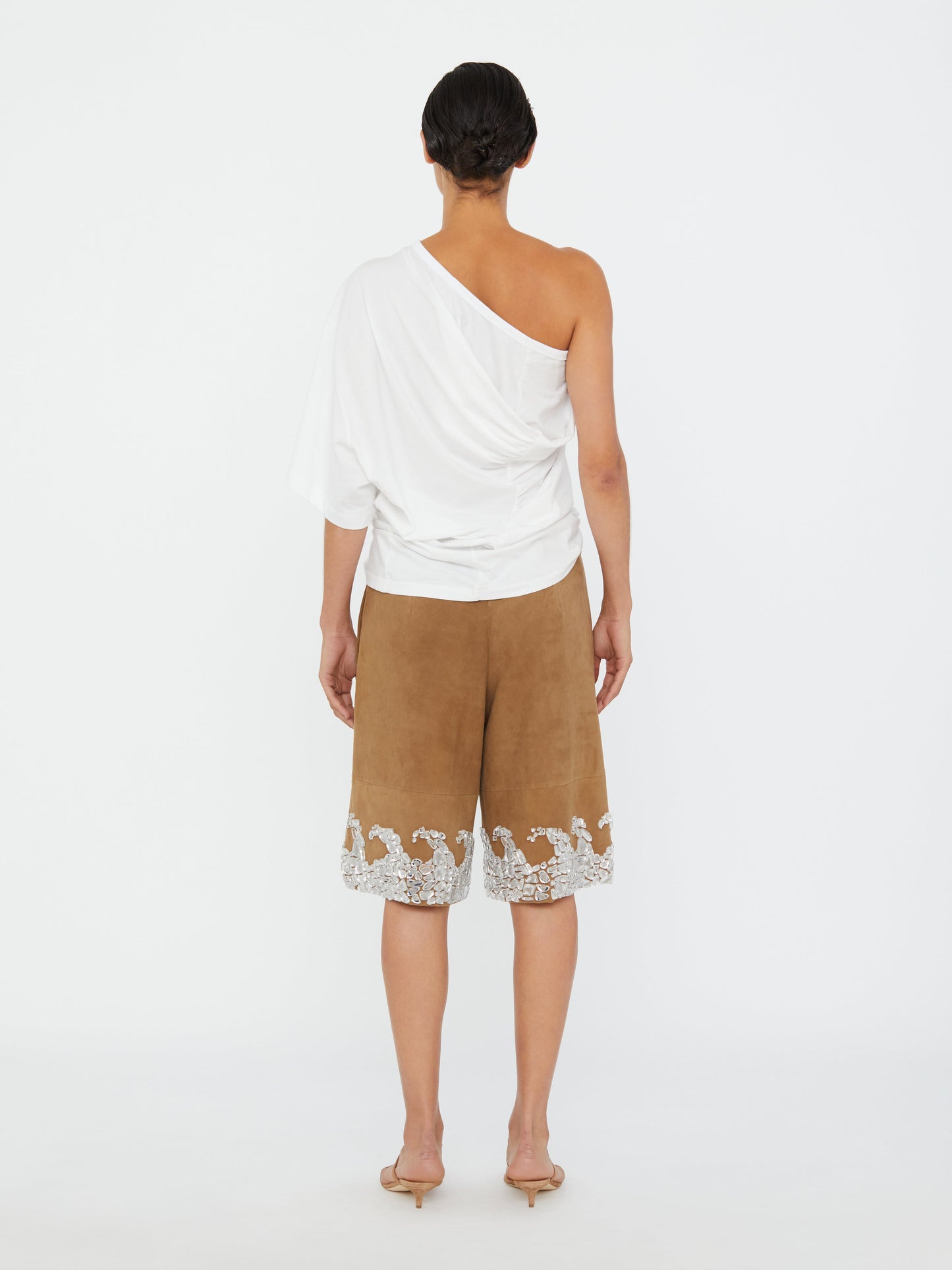 Christopher Esber One Shoulder Draped Tee (White)