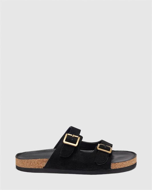 Image of Sandals. Product name - Santo Women's Thongs BLACK Novo Thongs in Black colour by brand - NOVO