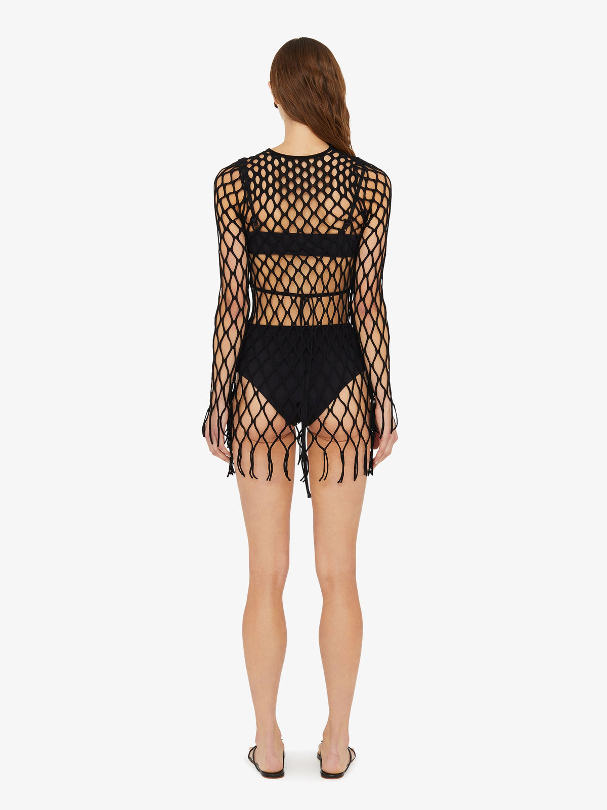 Christopher Esber Knitted Mesh Mini Dress (Black)