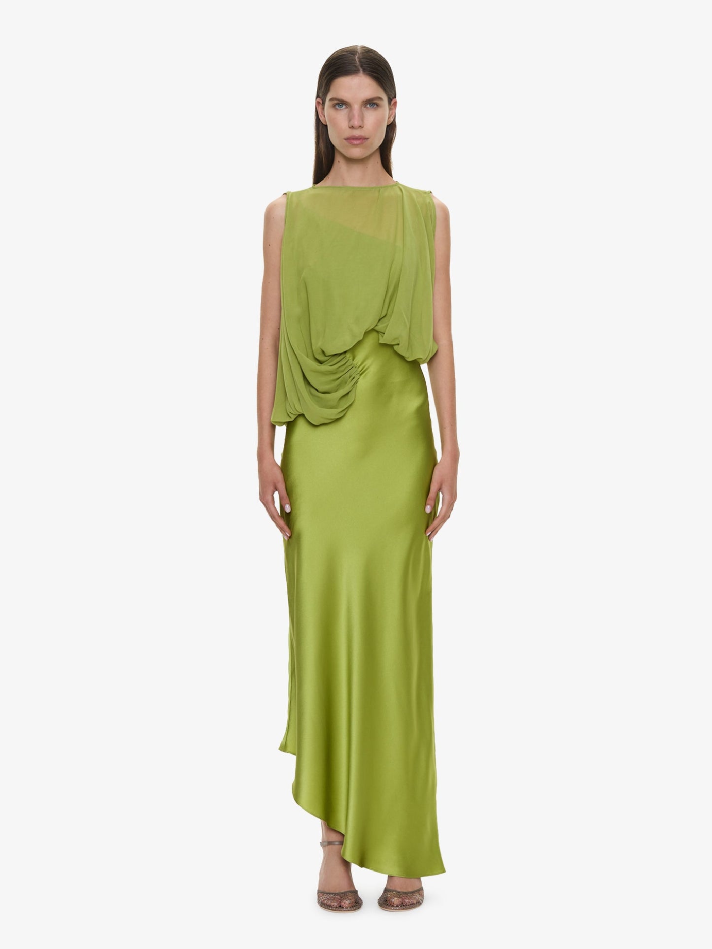 Image of Dresses. Product name - Cumulus Midi Dress in Green colour by brand - CHRISTOPHER ESBER