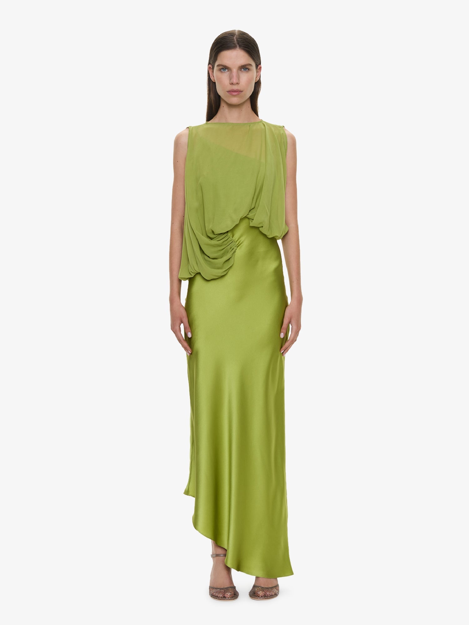 Image of Dresses. Product name - Cumulus Midi Dress in Green colour by brand - CHRISTOPHER ESBER