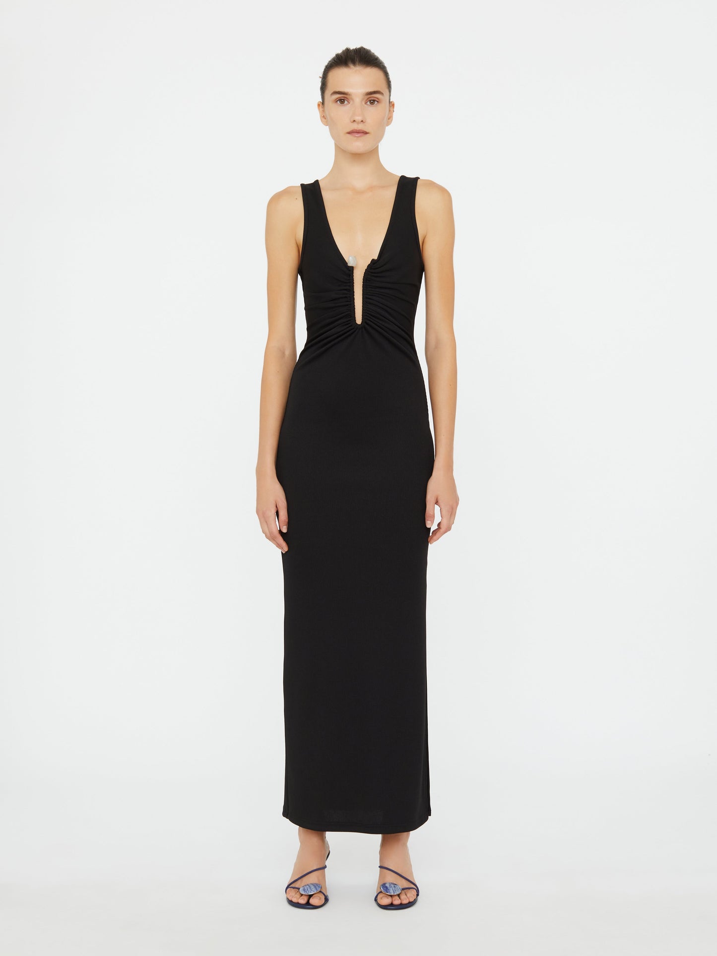 Image of Dresses. Productname: Christopher Esber Crystal Pin Tank Dress in Black colour by brand - Christopher Esber