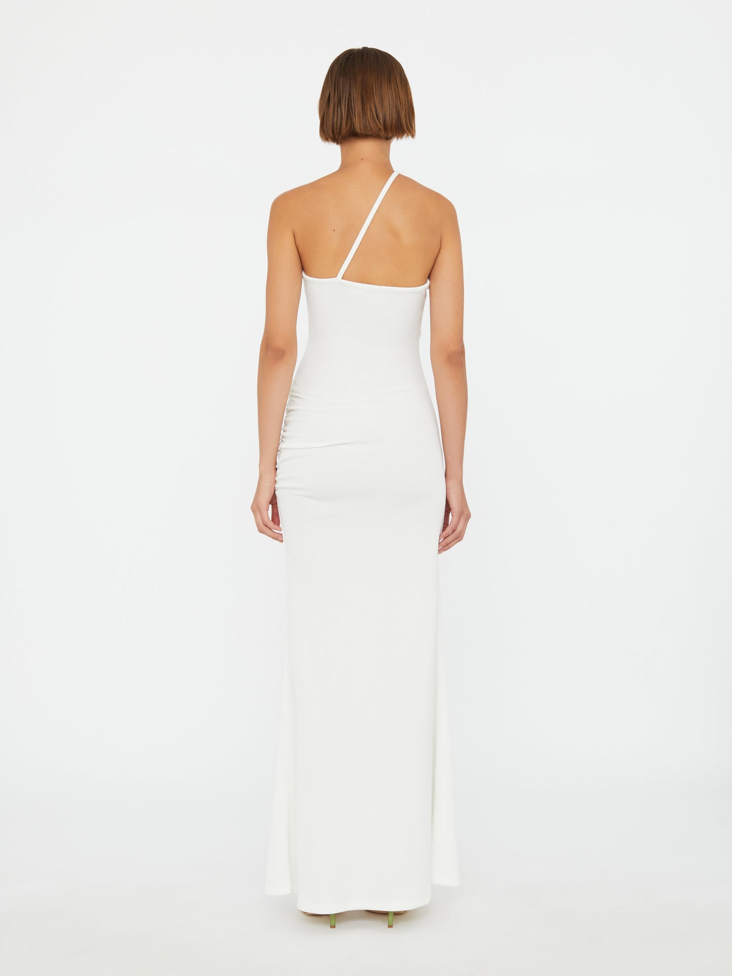 Christopher Esber Crystal Pin Cutaway Cami Dress (White)