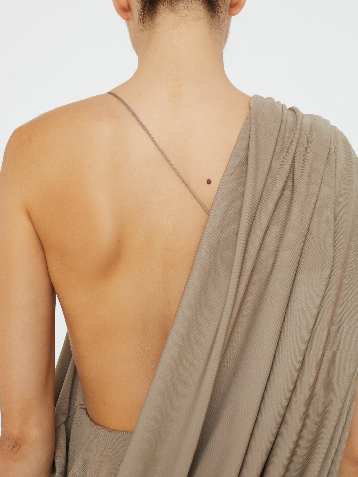 Christopher Esber Aiba Draped Jersey Tee Dress (Clay)
