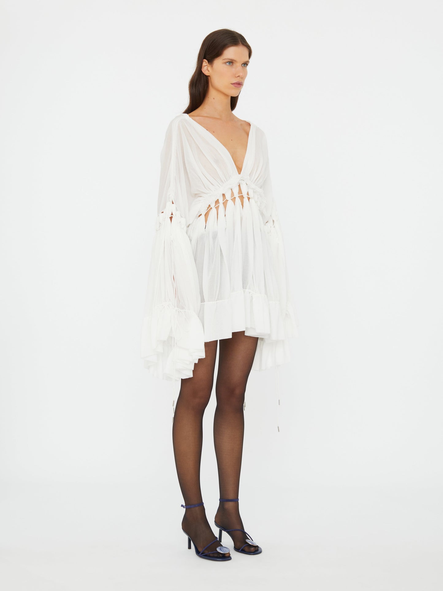 Christopher Esber Sirocco Cotton Muslin Dress (White)