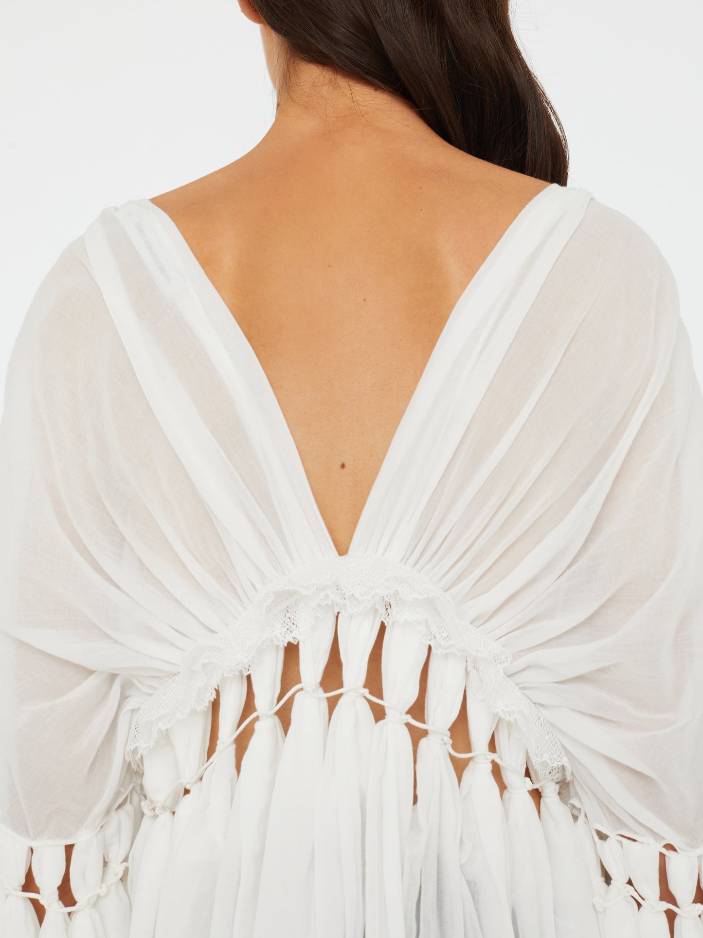 Christopher Esber Sirocco Cotton Muslin Dress (White)
