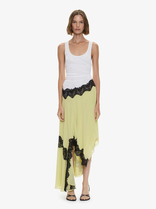 Image of Dresses. Product name - Cutaway Lace Gathered Tank Dress in Multi colour by brand - CHRISTOPHER ESBER