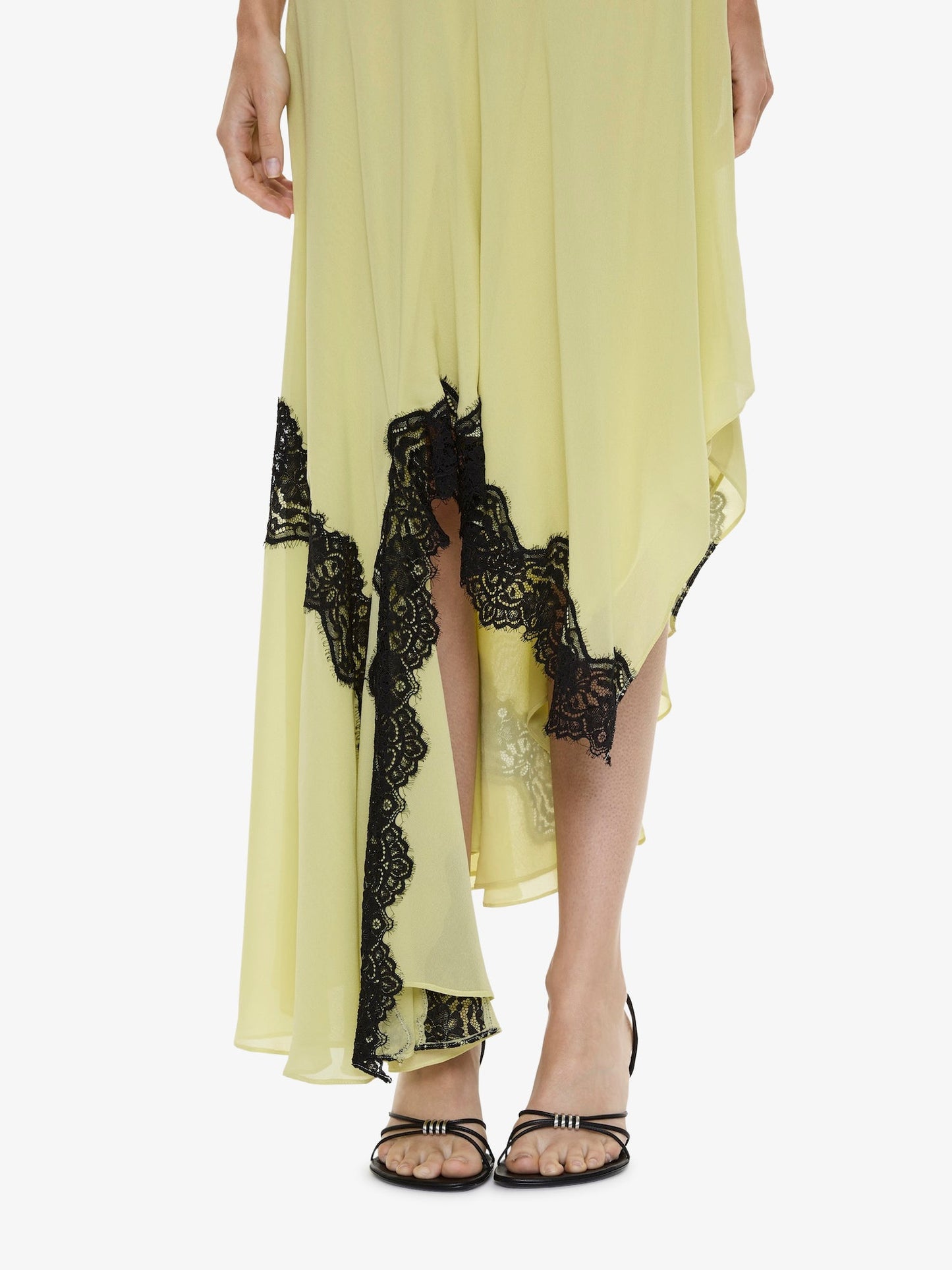 CHRISTOPHER ESBER Cutaway Lace Gathered Tank Dress (Multi)