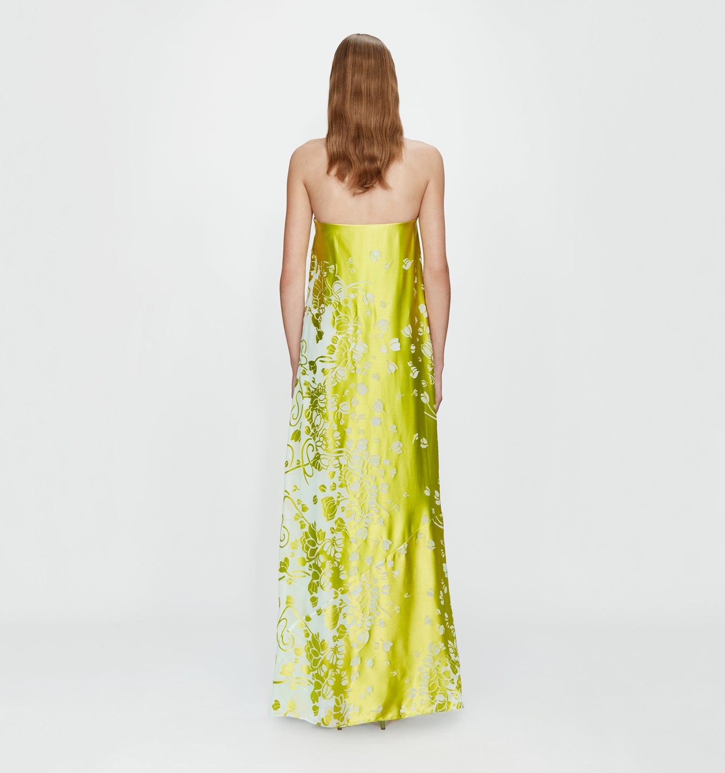 Christopher Esber Burnout Strapless Dress (Green)