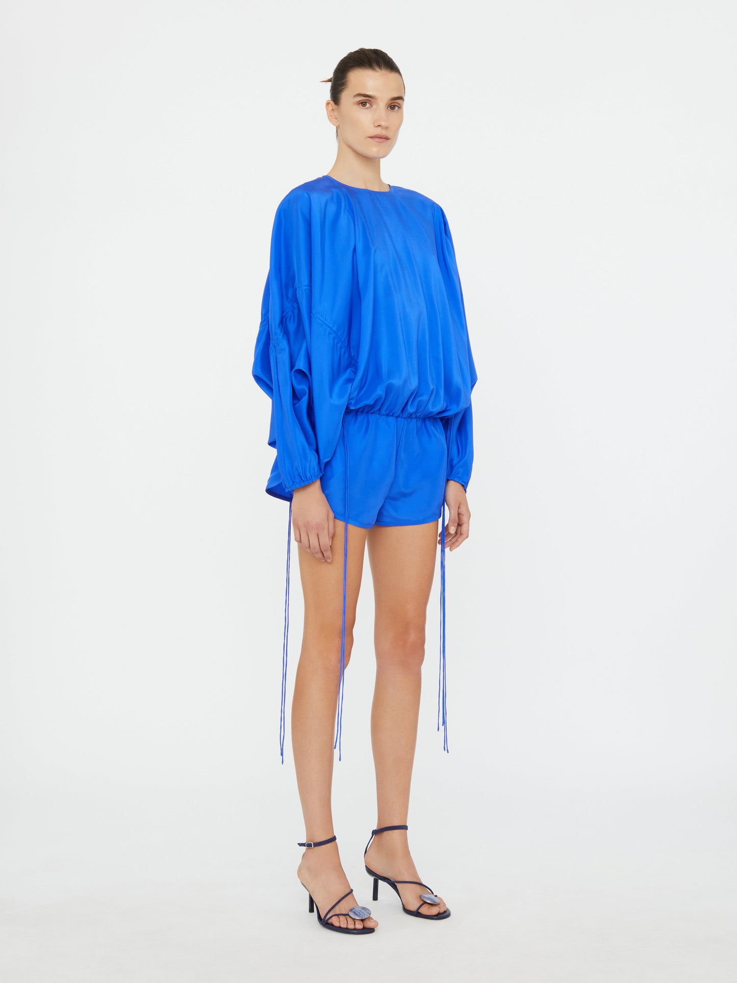 Christopher Esber Parachute Silk Onesie (Blue)