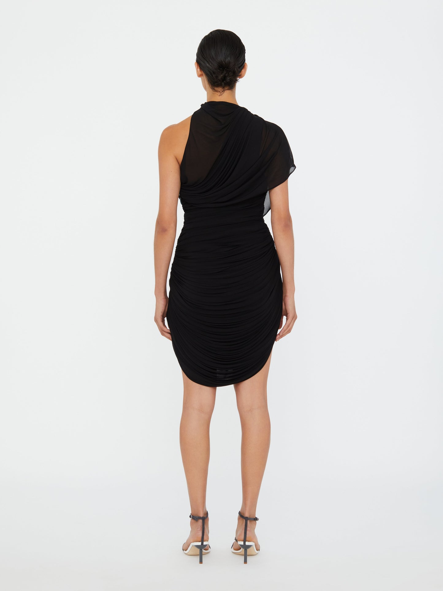 Christopher Esber Beach Glass Circular Jersey Mini Dress (Black)
