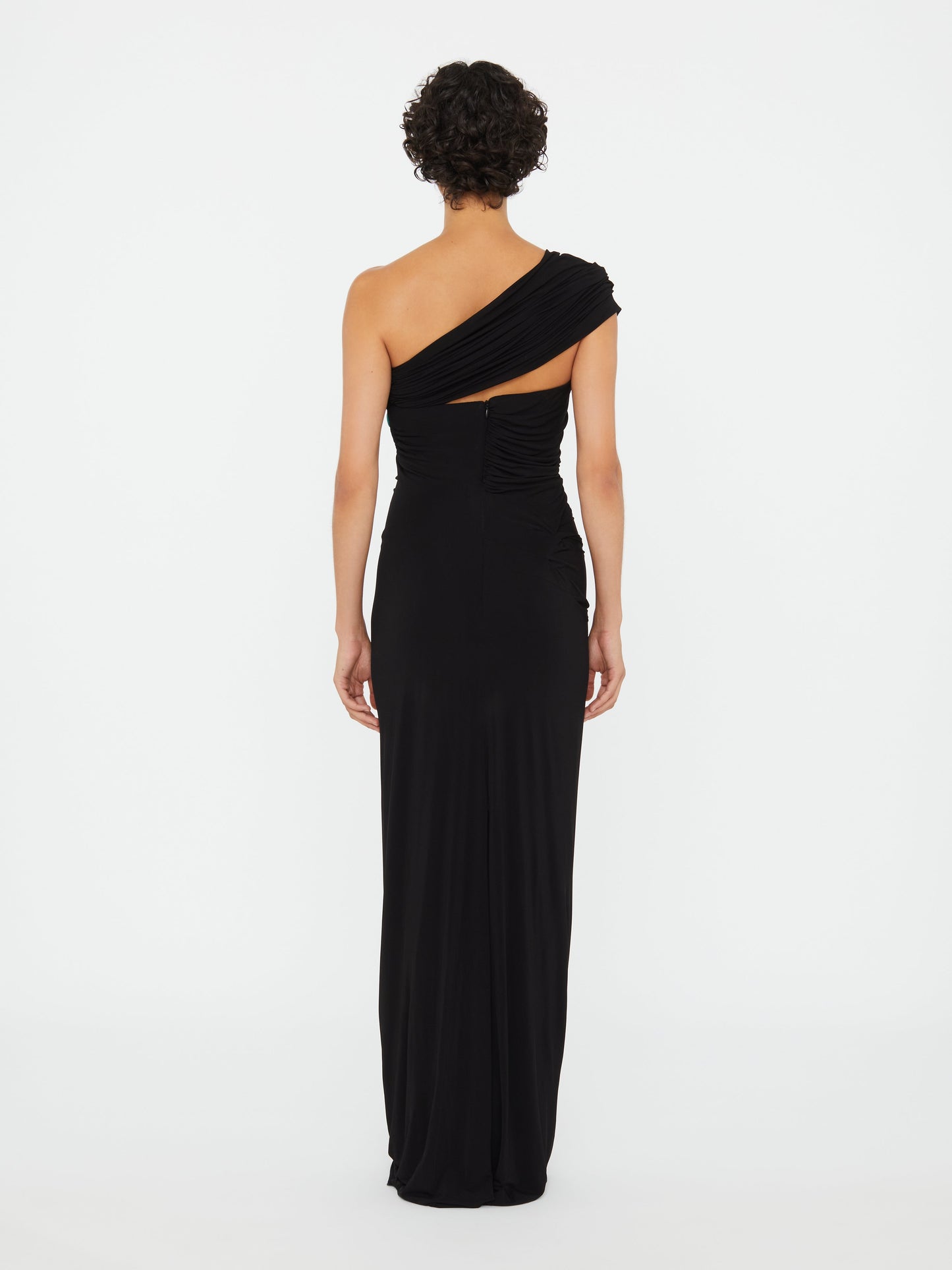 Christopher Esber Beach Glass Draped Jersey Strapless Dress (Black)