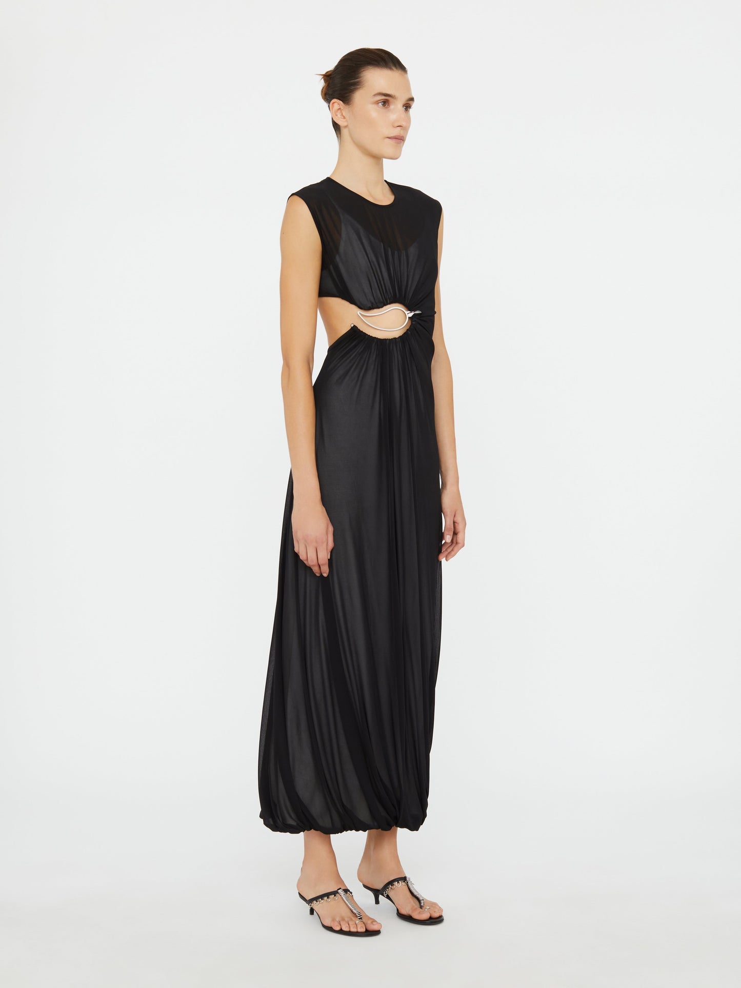 Christopher Esber Paisley Overlay Encased Tank Dress (Black)