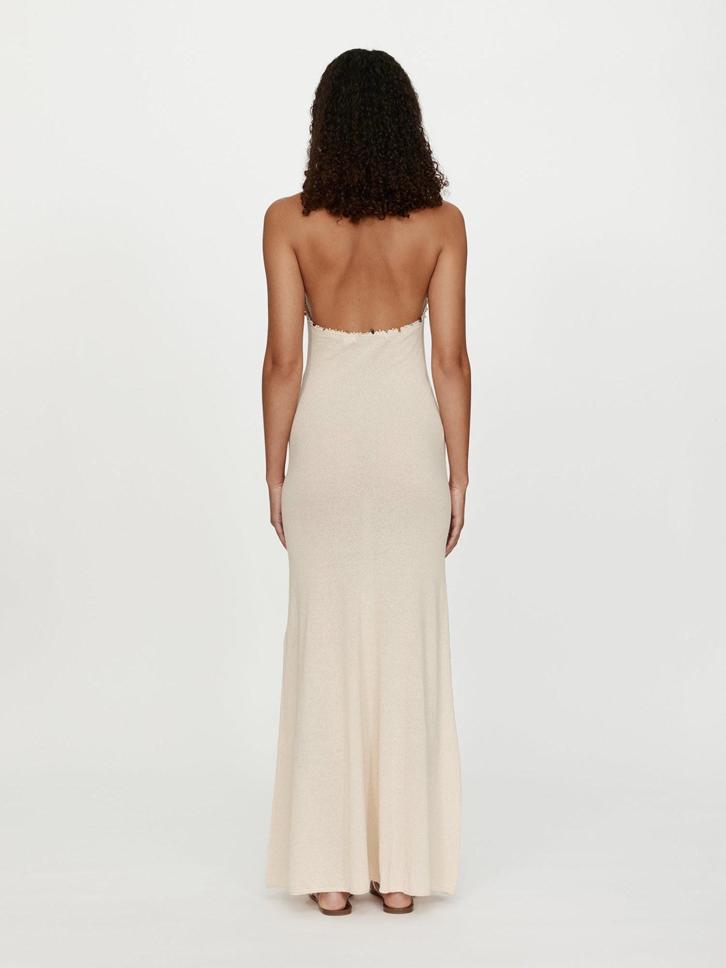 Christopher Esber Beach Quartz Halter Dress (Bone)