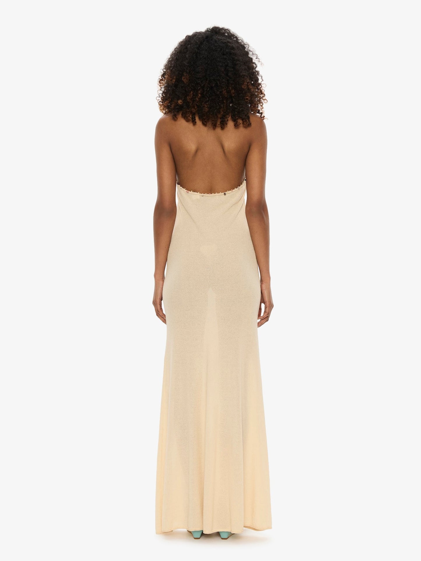 Christopher Esber Beach Quartz Halter Dress (Bone)