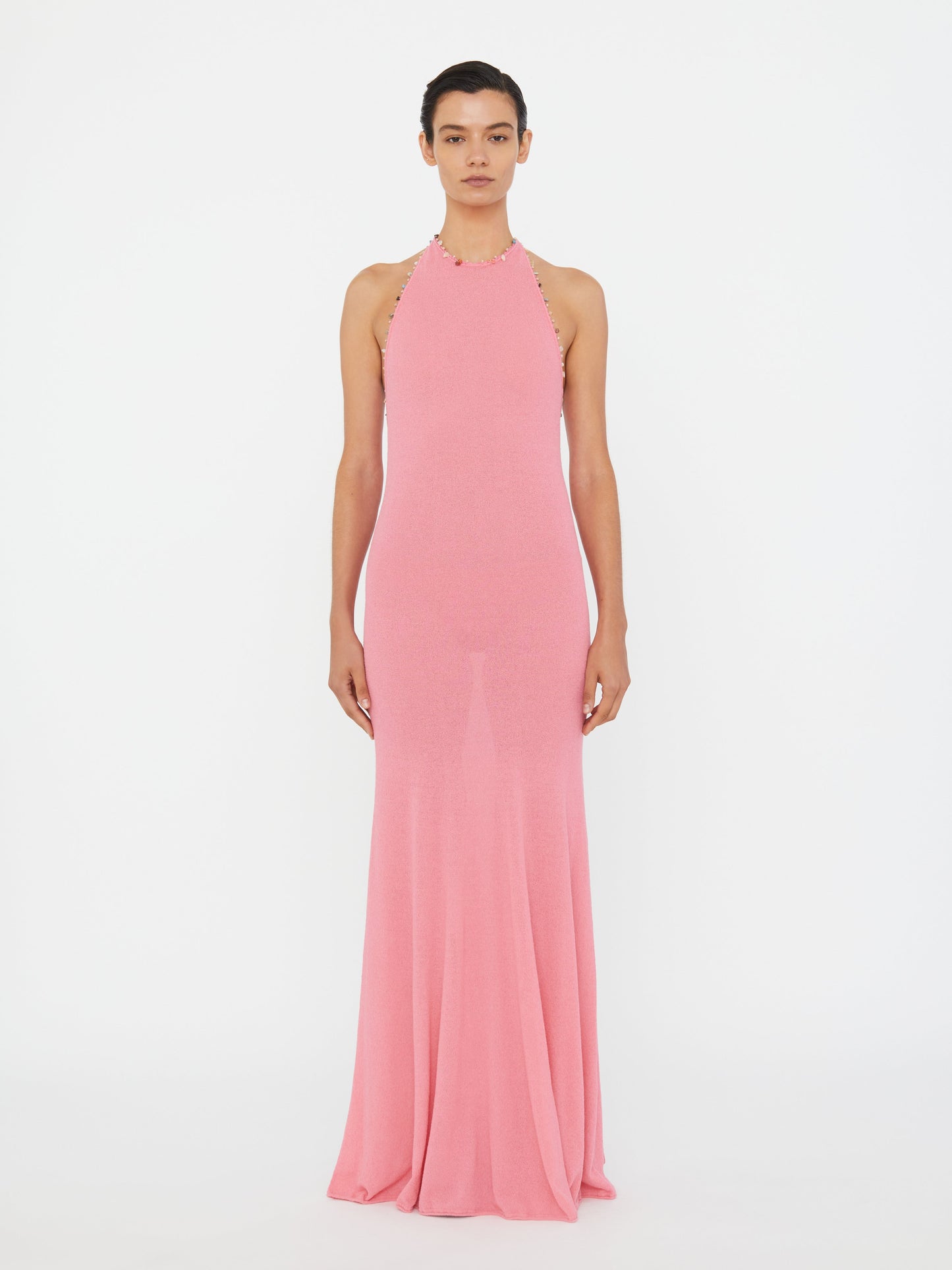Christopher Esber Beach Quartz Halter Dress (Pink)