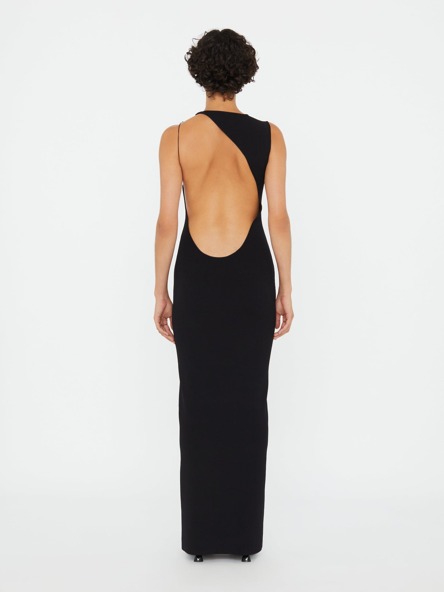 Christopher Esber Encased Nature Resin Knit Column Dress (Black)