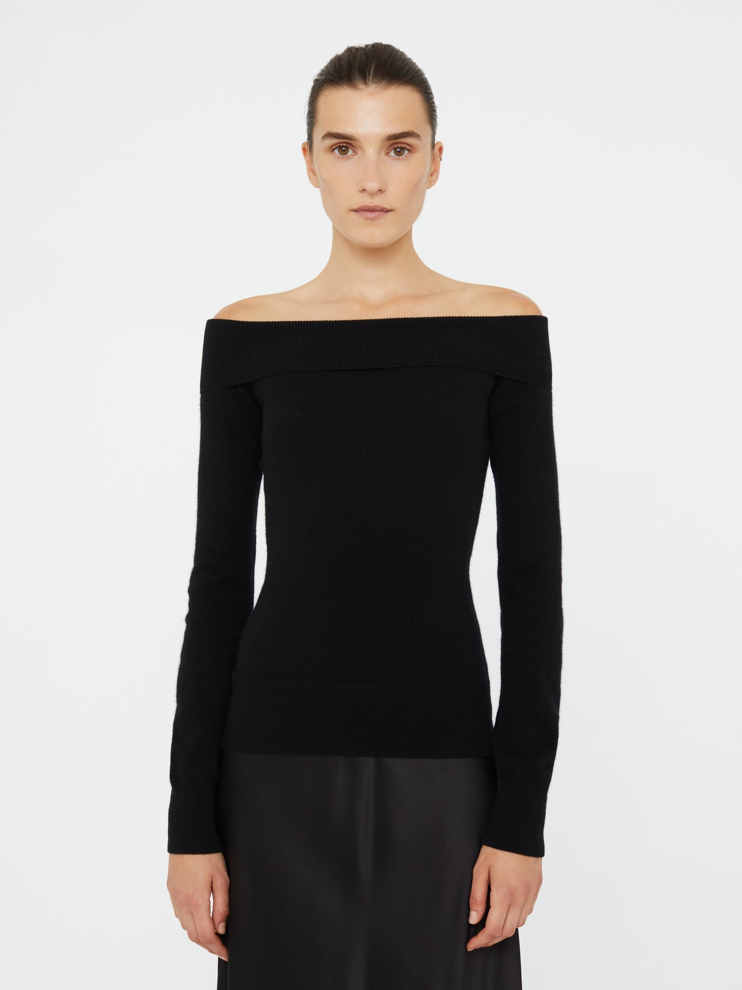 Christopher Esber Shoulderless Cashmere Monument Dress (Black)