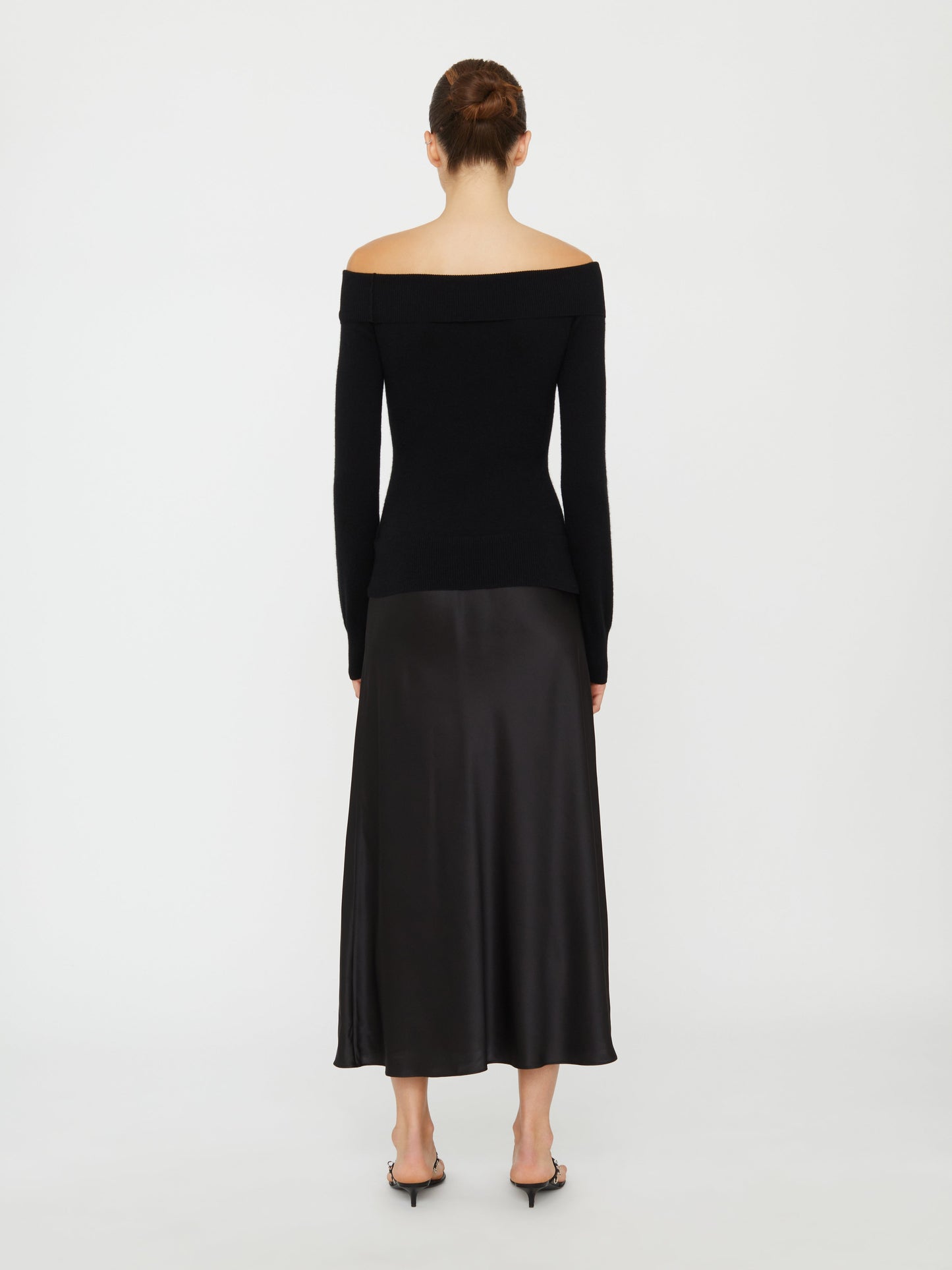 Christopher Esber Shoulderless Cashmere Monument Dress (Black)