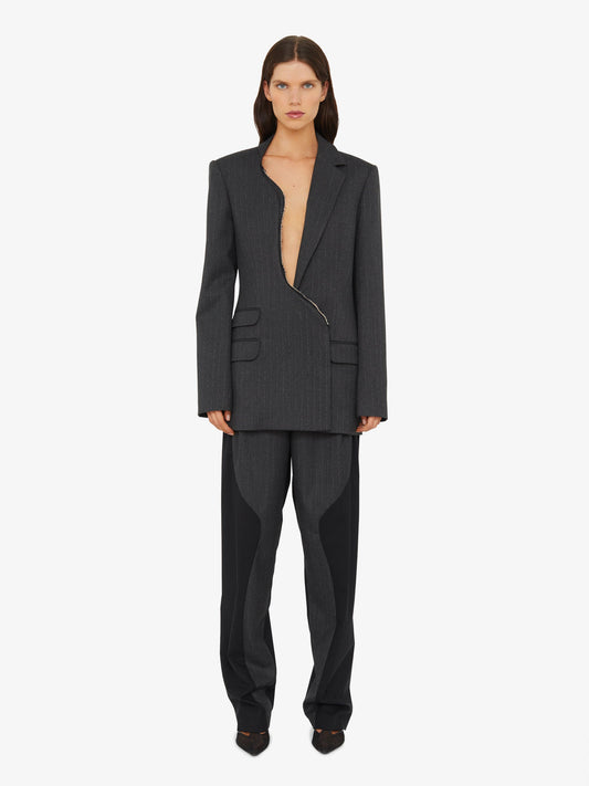 Image of Coats & Jackets. Product name - Torrent Pinstripe Blazer in Stripe colour by brand - Christopher Esber