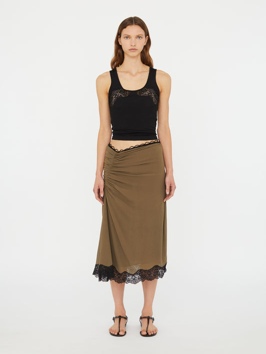 Christopher Esber Encased Lace Rib Tank (Black)