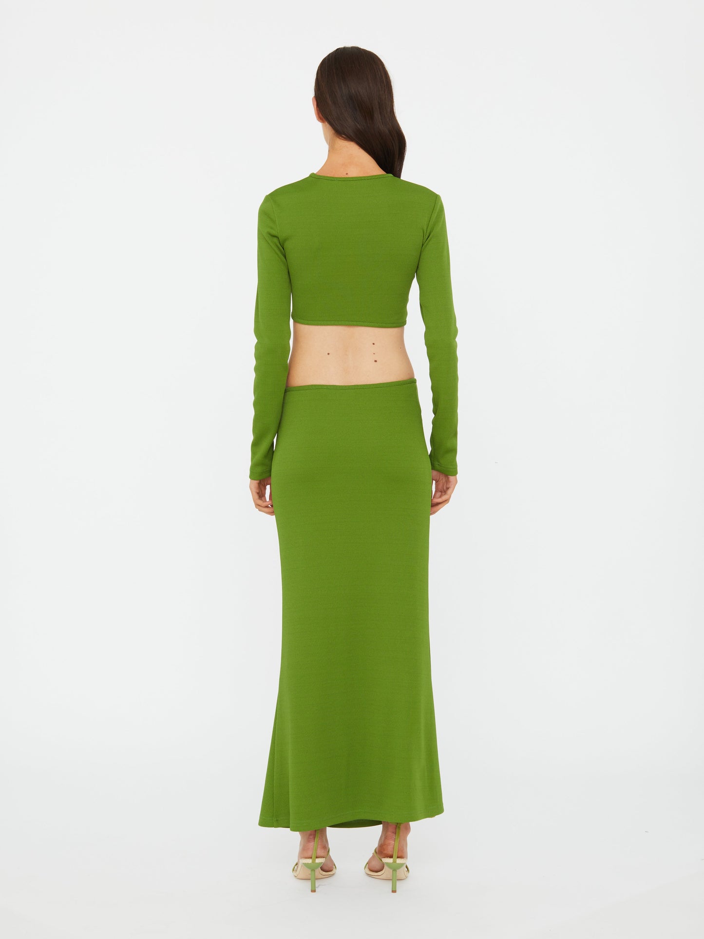 CHRISTOPHER ESBER Crystal Pin Rib Skirt (Cactus)