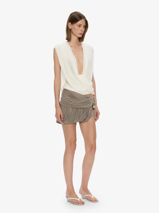 CHRISTOPHER ESBER Ripple Drape Top (White)