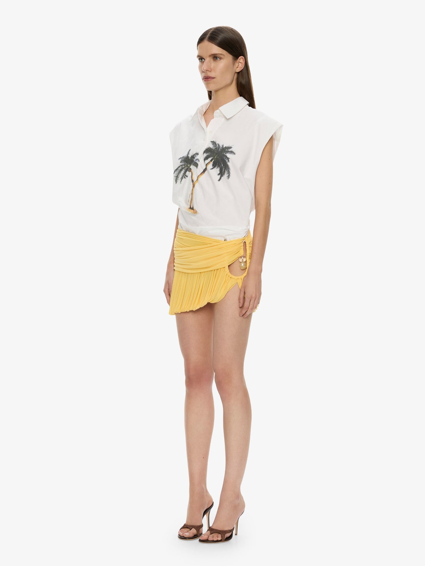 CHRISTOPHER ESBER Mirage Palm Tornado Sleeveless Shirt (Print)