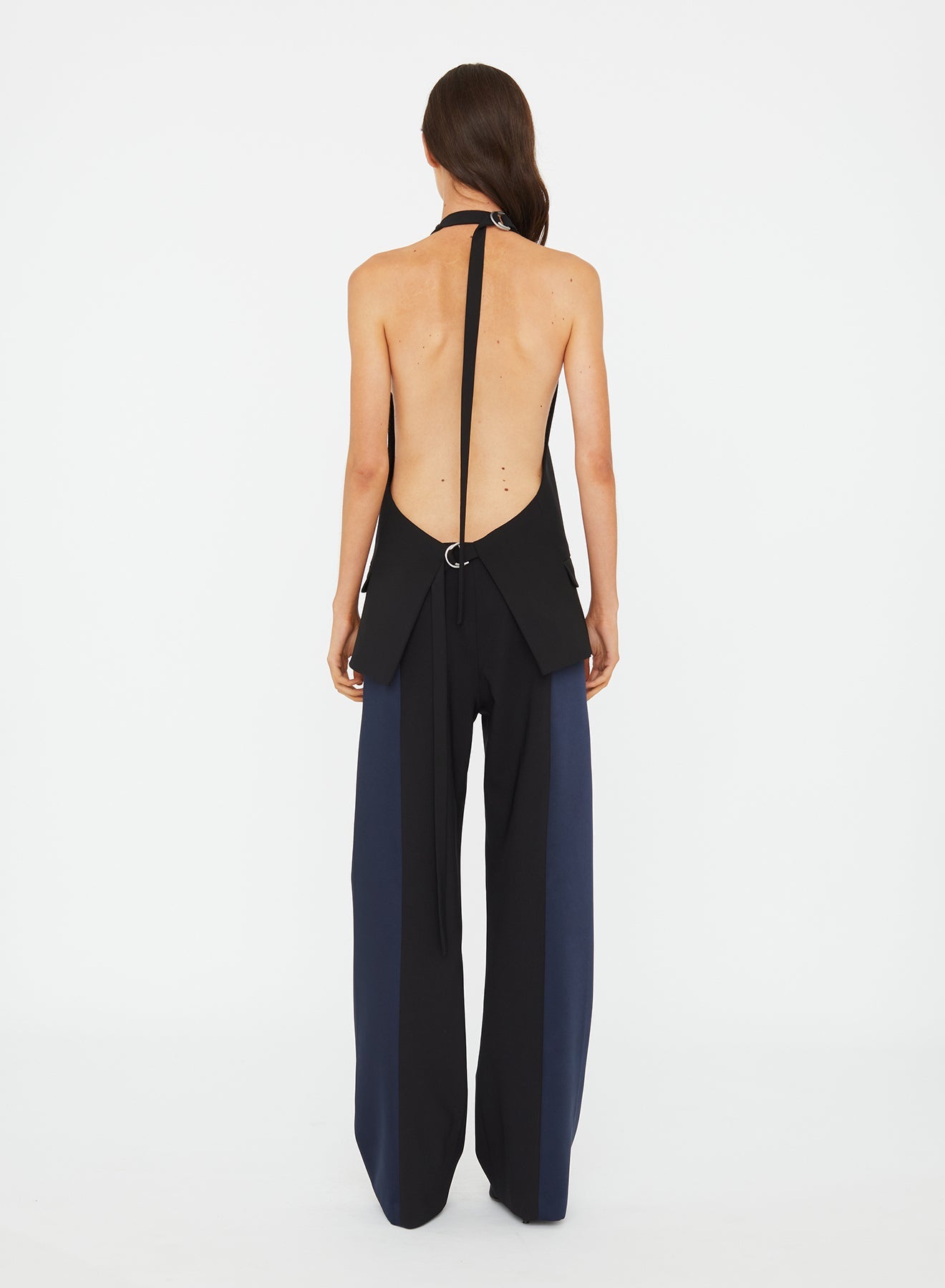 Christopher Esber Tuxedo Contrast Wool Trouser (Ink)