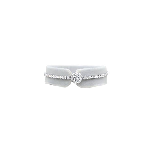 Image of Bracelets. Product name - 21cm Cluster Halo Tennis Bracelet with Cubic Zirconia in Sterling Silver in colour by brand - Bevilles