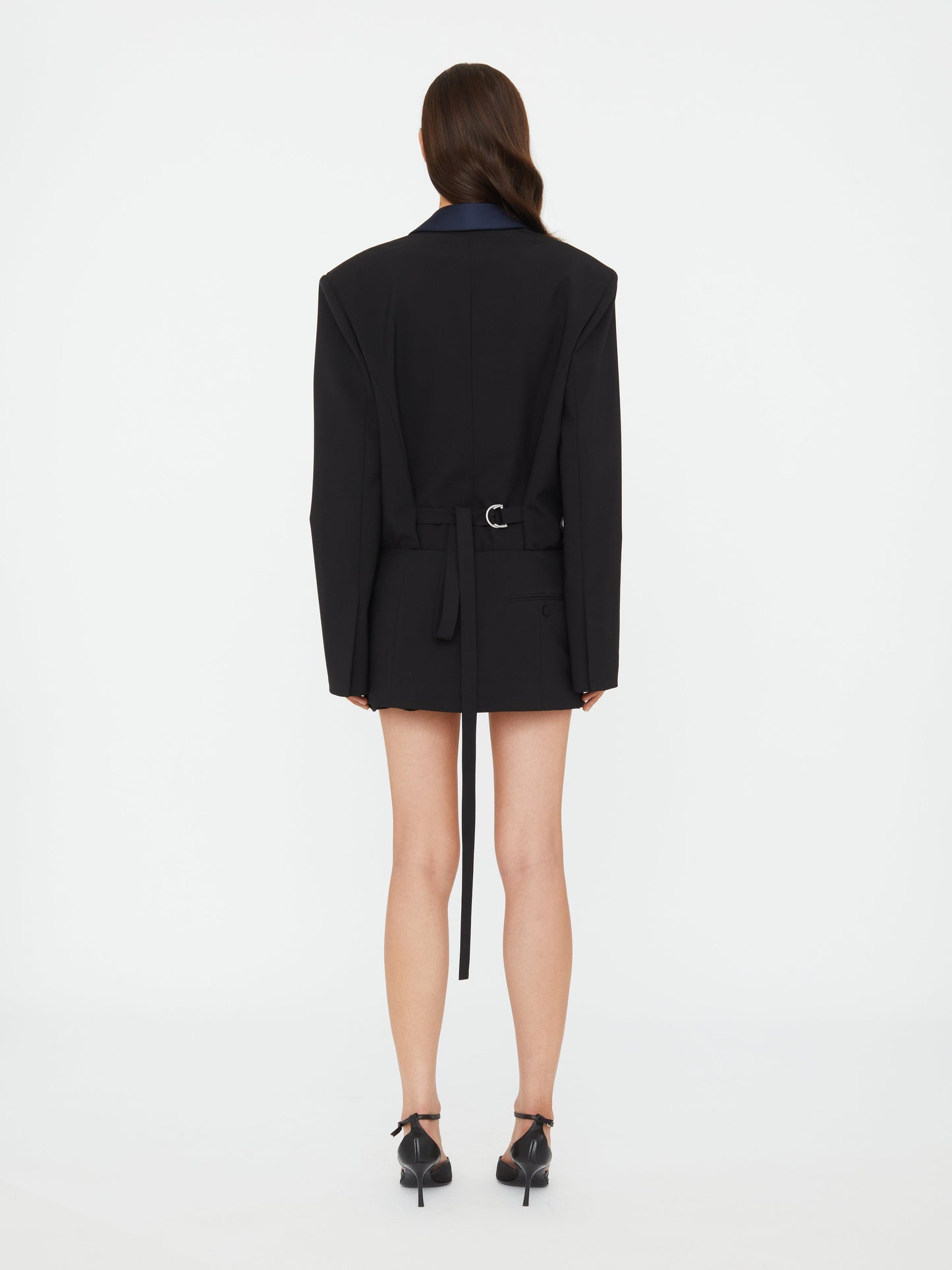 Christopher Esber Tuxedo Contrast Wool Blazer (Ink)