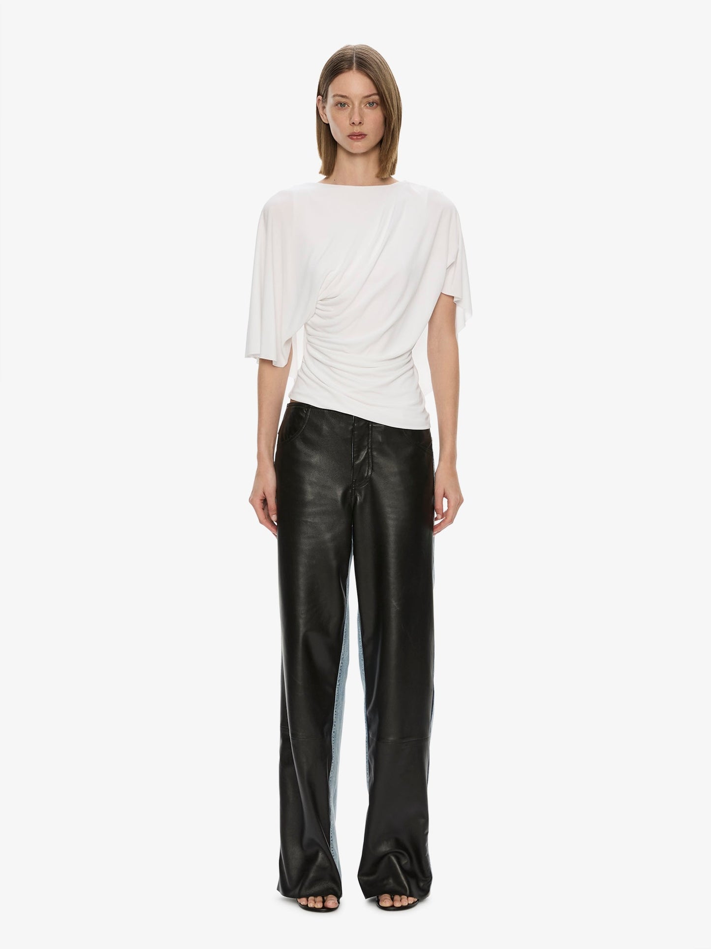 CHRISTOPHER ESBER Fluted Jersey Top (White)