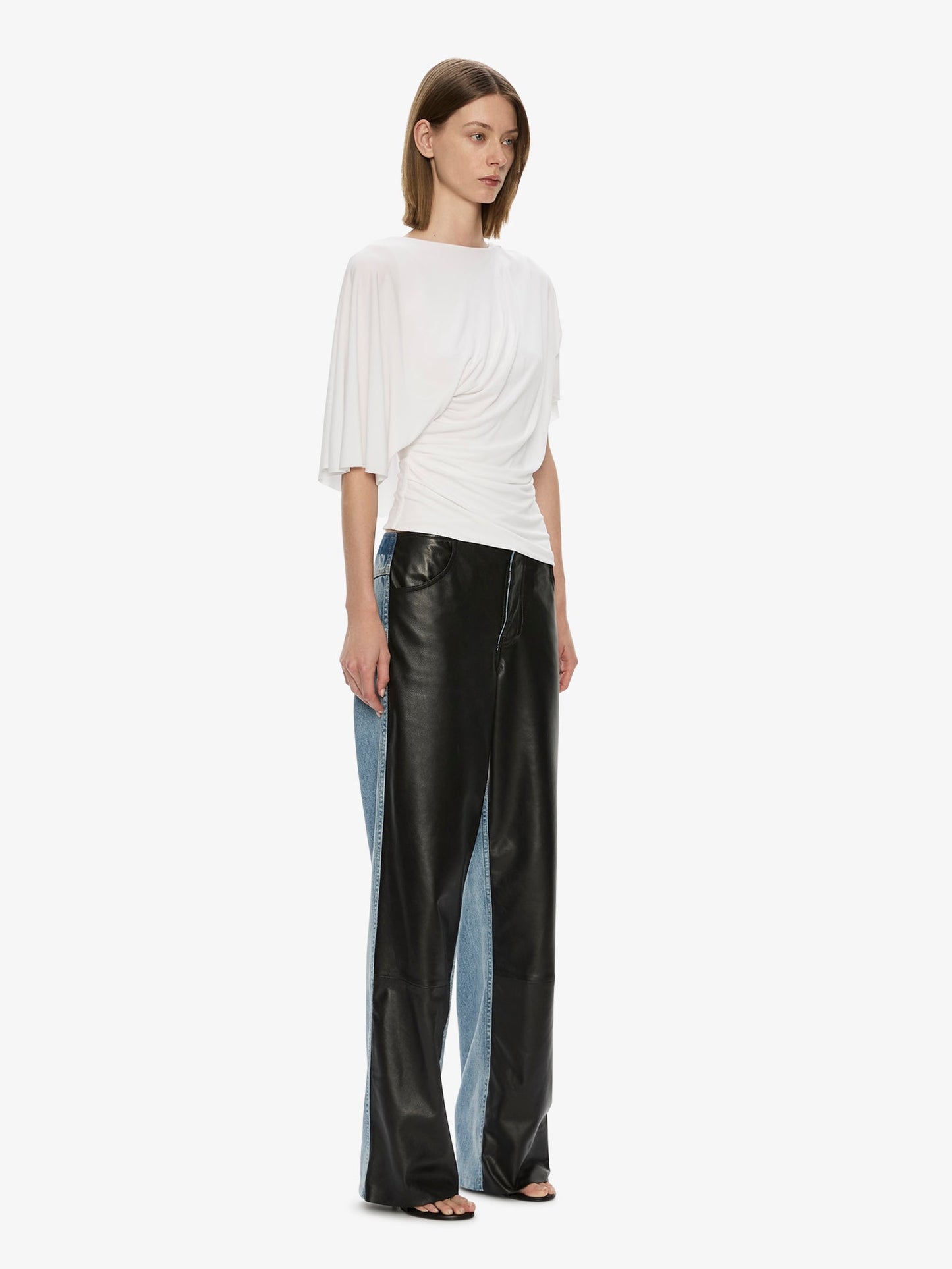 CHRISTOPHER ESBER Fluted Jersey Top (White)