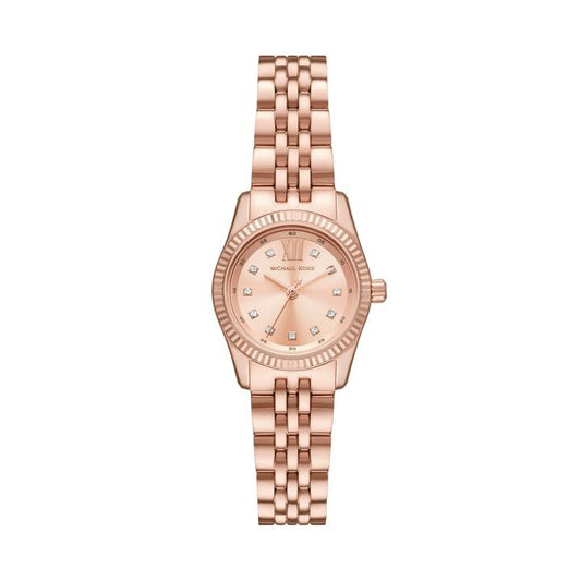 Image of Watches. Productname: Michael Kors Lexington Three-Hand Rose Gold-Tone Stainless Steel Watch MK4739 in Watch colour by brand - Michael Kors