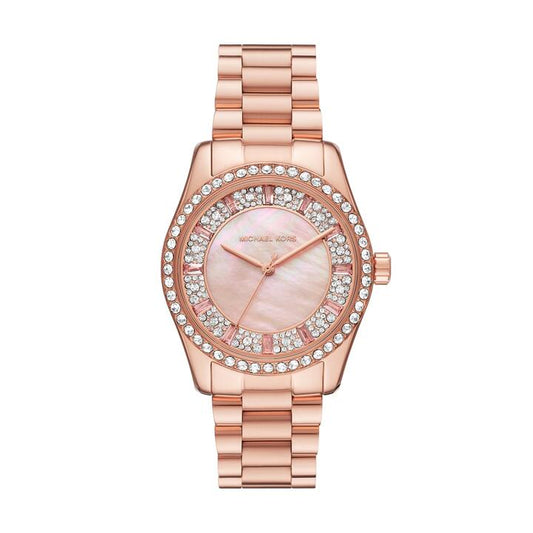 Image of Watches. Productname: Michael Kors Lexington Three Hand Rose Gold Tone Stainless Steel Watch MK7444 in Watch colour by brand - Michael Kors