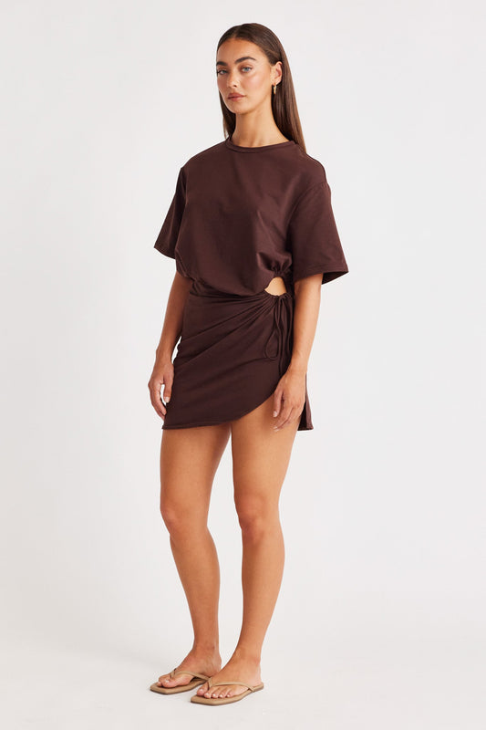 SNDYS LOLA MINI DRESS (Chocolate)