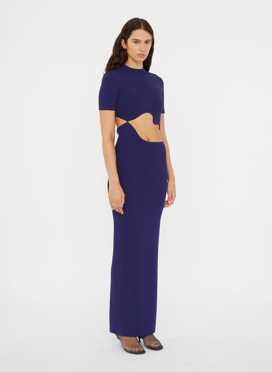 CHRISTOPHER ESBER Maparadita Lattice Seperation Dress (Violet)